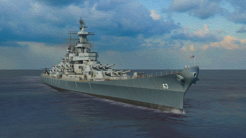 Warships, 1080P, Battleship, USS Missouri (BB-63), Artistic
