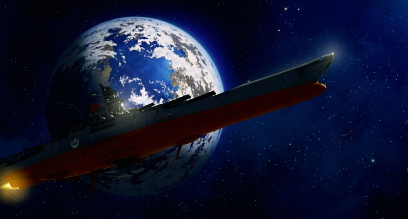 spaceship, sky, night, sci, space, air vehicle, 1080P, boat, nature, Yamato, exploration, space exploration, astronomy, satellite view, anime, Battleship