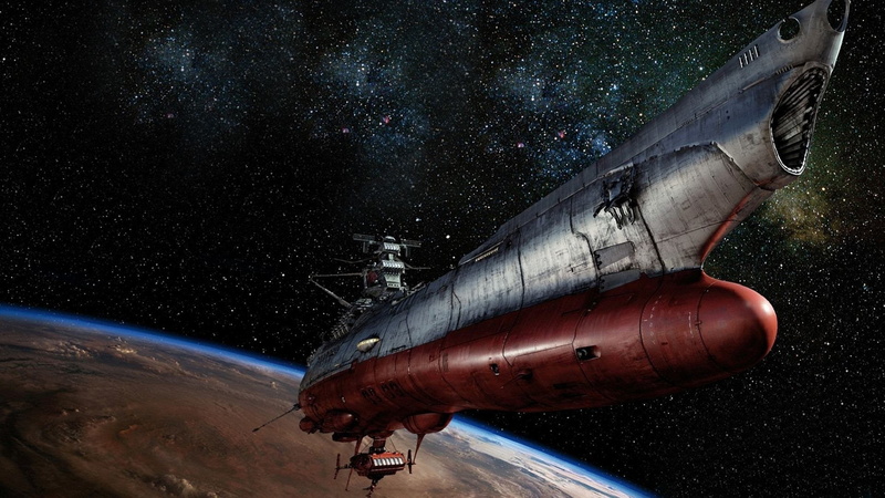 ship, Battleship, flying, science, fi, industry, 1080P, anime, metal, Futuristic, fiction, nautical vessel, Yamato, nature, sky, inflatable, spaceship