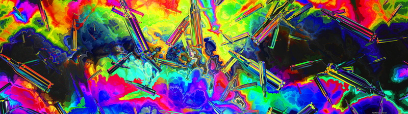 RammPatricia, digital, digital art, bullet, 8K, abstract, dual display, dual monitors, multiple display, ammunition, colorful