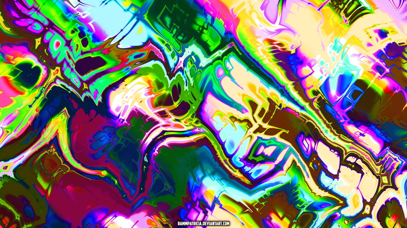 colorful, digital, iridescent, RammPatricia, digital art, 1080P