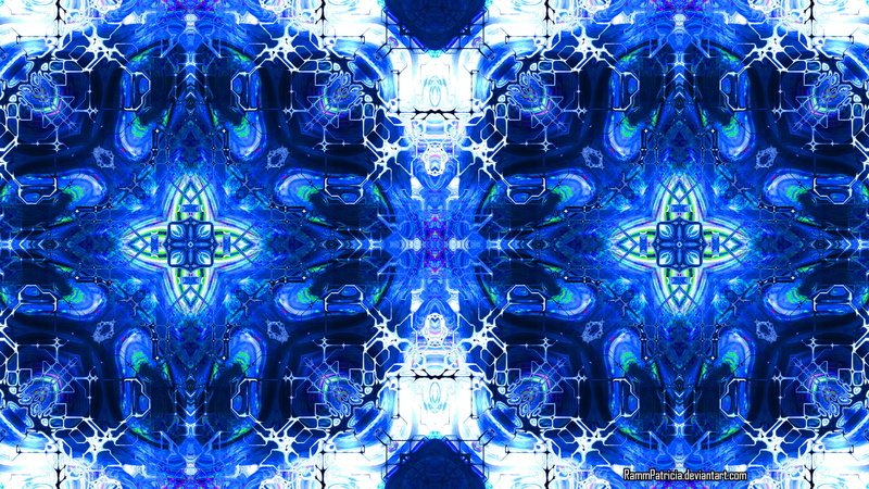 abstract, digital art, symmetry, science fiction, 1080P, kaleidoscope, watermarked, digital, RammPatricia, technology