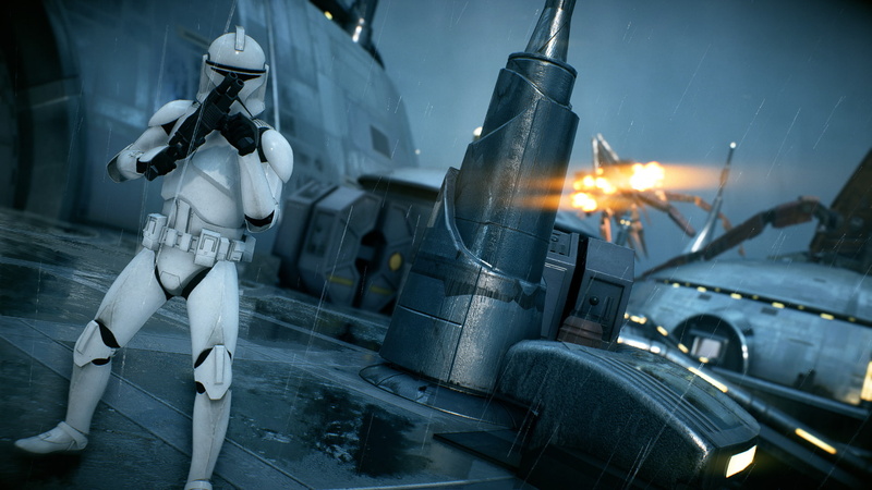Rain, Star Wars, Star Wars Battlefront II (2017), Kamino (Star Wars), Clone Trooper, 1080P