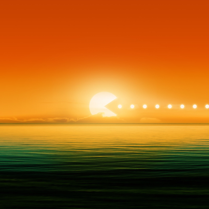 1080P, Pac-Man, Sunset