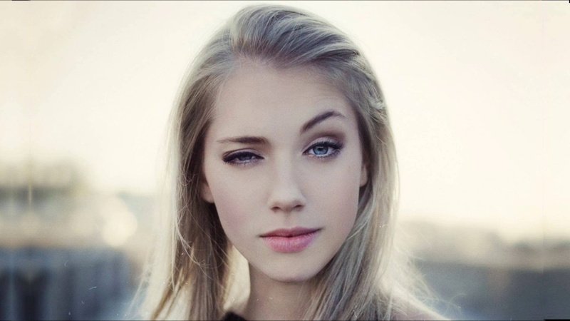 beauty, body part, close-up, focus on foreground, serious, blonde women blue eyes lips blinky, beautiful woman, portrait, human face, one person, hairstyle