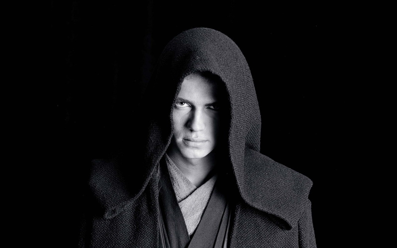 studio shot, film, leisure activity, starwars, anakin, teenager, headshot, black background, young men, looking at camera, skywalker, human face, hood - clothing