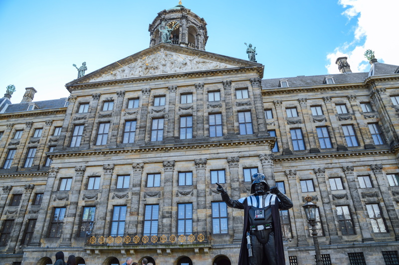 statue, 4K, low angle view, starwars, window, nature, representation, travel destinations, amsterdam, sky, art and craft, darth vader, government, history