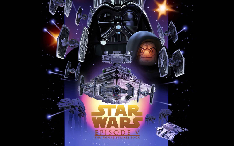 digital composite, starwars, text, strikes, western script, empire, architecture, lego, connection, composite image, male likeness, 4K, no people, communication