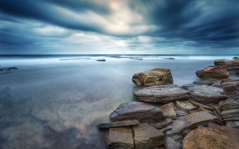 no people, water, horizon, 1080P, wooden, boat, beach, stones, scenics - nature, tranquil scene, beauty in nature, brown, sky, land, white, sea, cloud - sky