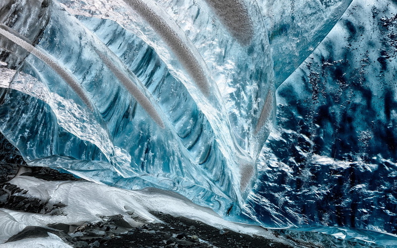 beauty in nature, day, tranquil scene, 1080P, snow, outdoors, environment, no people, white color, nature, cold temperature, glacier, blue, icicle, water
