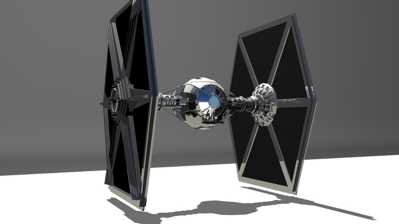 studio shot, chrome, photography themes, indoors, glass - material, TIE Fighter, wars, silver colored, still life, architecture, white background, digital art