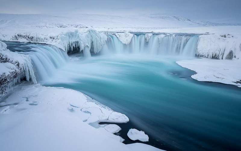 landscape, flowing, scenics - nature, outdoors, lagoon, purity, flowing water, environment, water, frozen, nature, waterfall, white color, power in nature