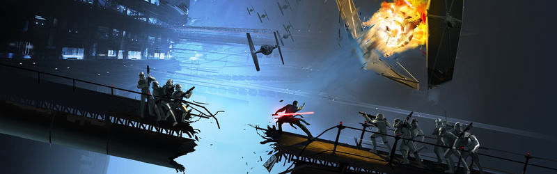 4K, star wars the force unleashed star wars video games artwork stormtrooper tie fighter multiple display