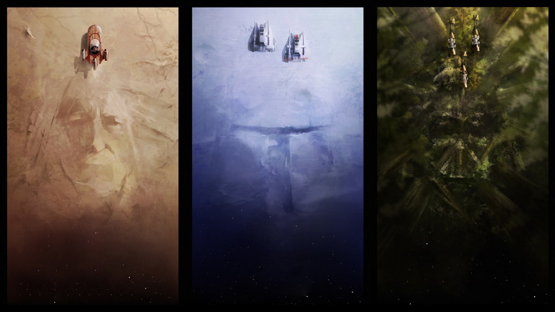 Star Wars, Obi, a, Boba Fett, Wan Kenobi, 1080P, wing, darth vader, Concept Art