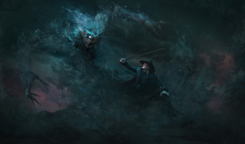 battle, monster, art, Solomon Kane, 1080P