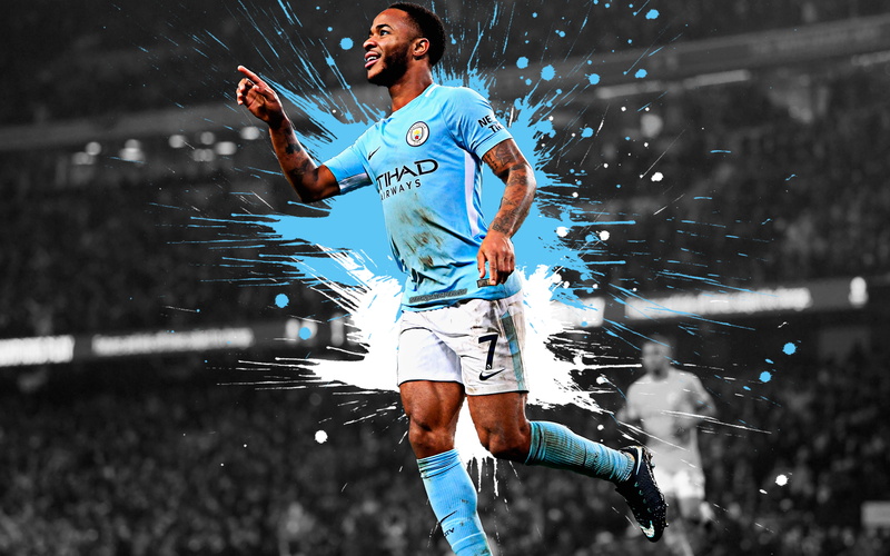 Soccer, Manchester City F.C., Raheem Sterling, 4K