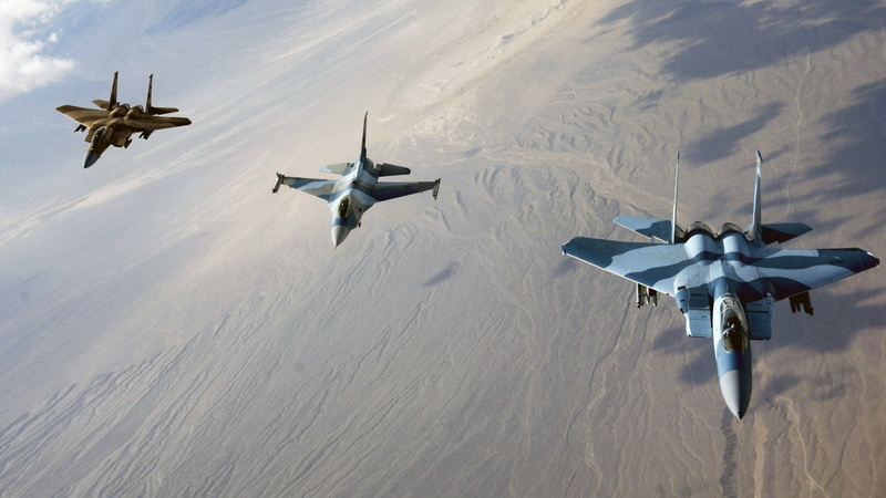 Aggressor Suqadron, 1080P, Jet Fighter, General Dynamics F-16 Fighting Falcon, Jet Fighters, McDonnell Douglas F-15 Eagle