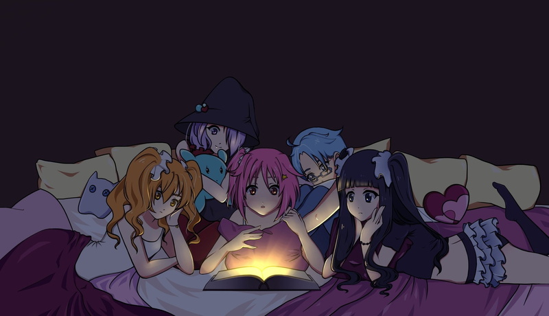 Subaru (Wish Upon the Pleiades), 1080P, Long Hair, Girl, Hikaru (Wish Upon The Pleiades), Night, Aoi (Wish Upon The Pleiades), Wish Upon the Pleiades