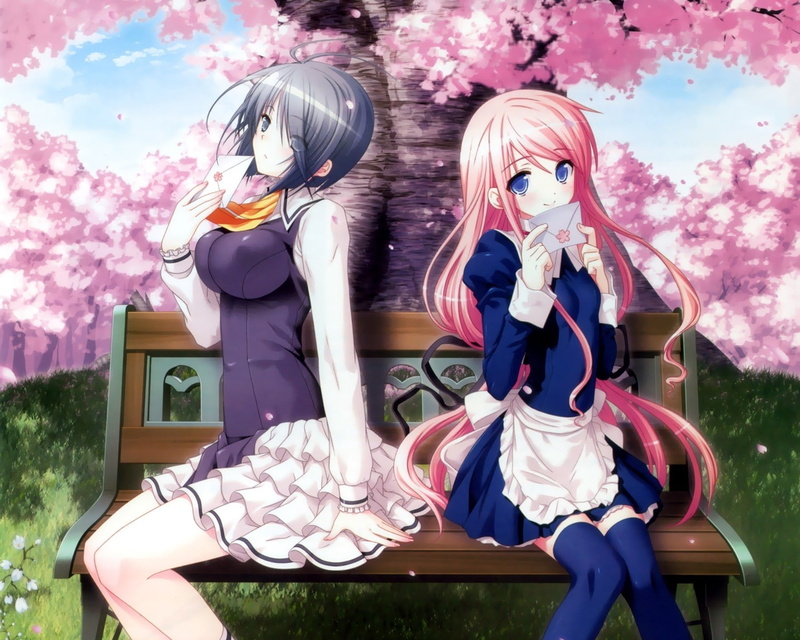 brunettes, girls, highs, 720P, anime, nanako, akira, thigh, pink, seifuku, hair, sakura, pink hair, hd, art, kasukabe