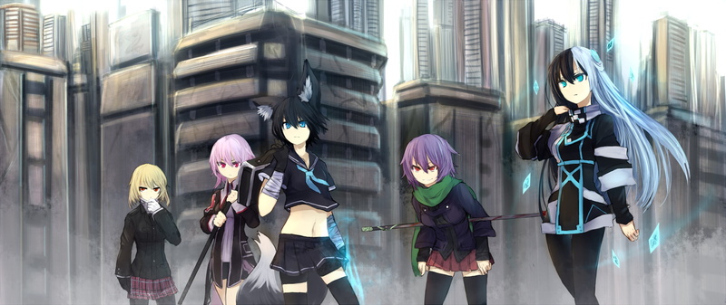 anime, anime girls, thigh-highs, animal ears, Norah Bright, original characters, Shirogane Usagi, 1080P