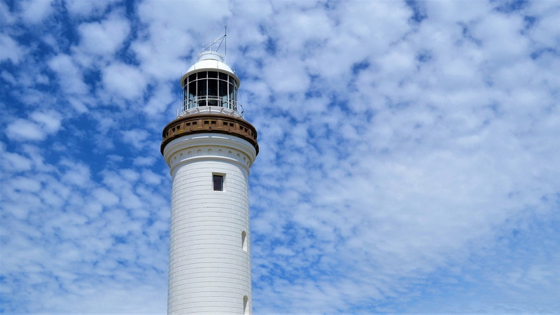 Lighthouse, Norah Head, 1080P, Man Made, Norah Head Lighthouse, Cloud, Close-Up, Building, Australia, Sky