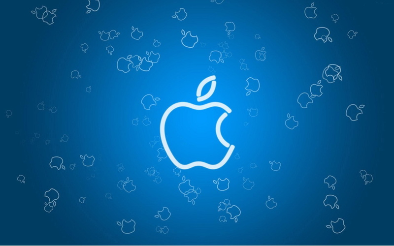 ibook, blue, magical, design, computer, apple, iphone, 1080P, brand, logo, beautiful, graphik, colorful, blue-apple
