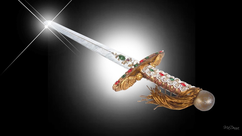 sharp, sparkle, knife, 1080P, decorated, dagger, blades, glow, 3d and abstract, shine