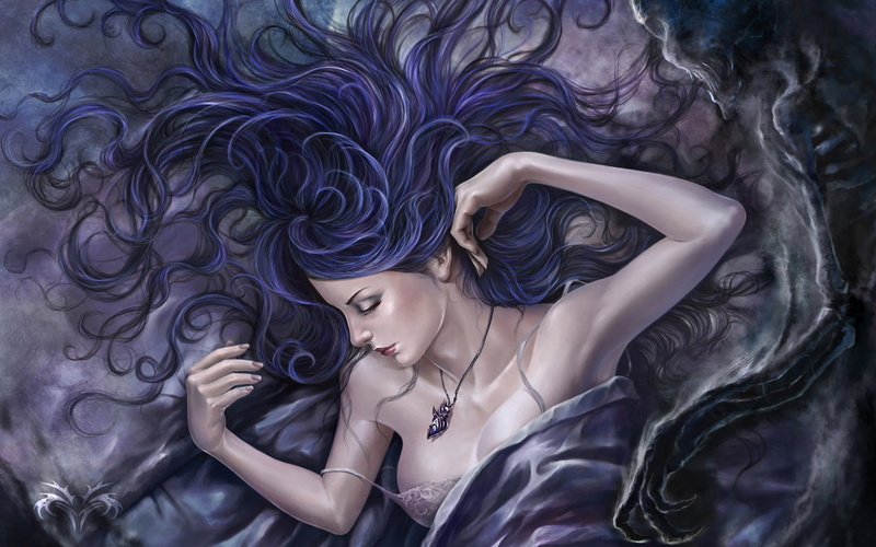 horror, art, mood, sorrow, jewelry, skull, skeletons, creepy, pose, dark, lecklace, cleavage, digital, pale, emotion, gothic, artistic, sad, 1080P, spooky