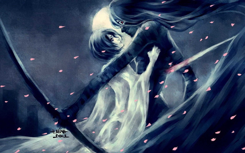 Kuchiki Rukia, NanFe, 1080P, fantasy art, Bleach, Kurosaki Ichigo