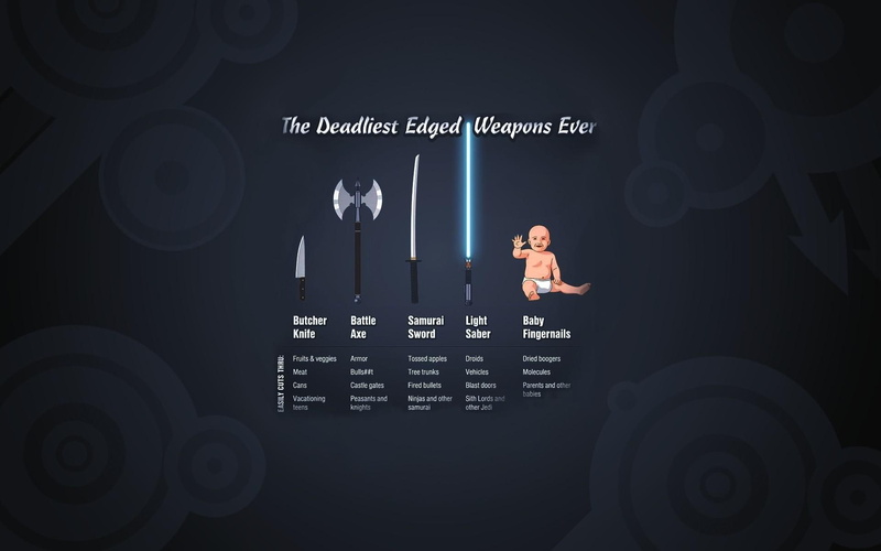 weapons, lightsaber, ever, baby, deadliest, knife, edged, edge, 1920x1200, sword, weapon, funny, 1080P