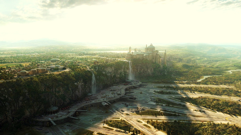 outdoors, architecture, nature, scenics - nature, day, high angle view, environment, Star Wars, plant, city, sky, built structure, history, Naboo, tree