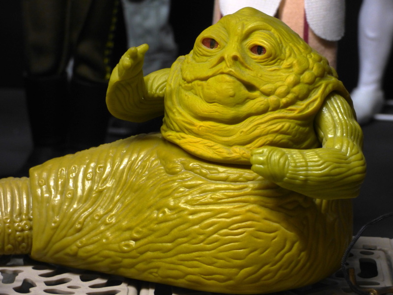 starwars, star wars, portrait, animal body part, jabba, celebration, focus on foreground, jabba the hutt, indoors, animal themes, yellow, art and craft