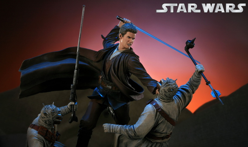 Figurine, 2K, Tusken Raider, Star Wars Episode II: Attack Of The Clones, Anakin Skywalker, Star Wars