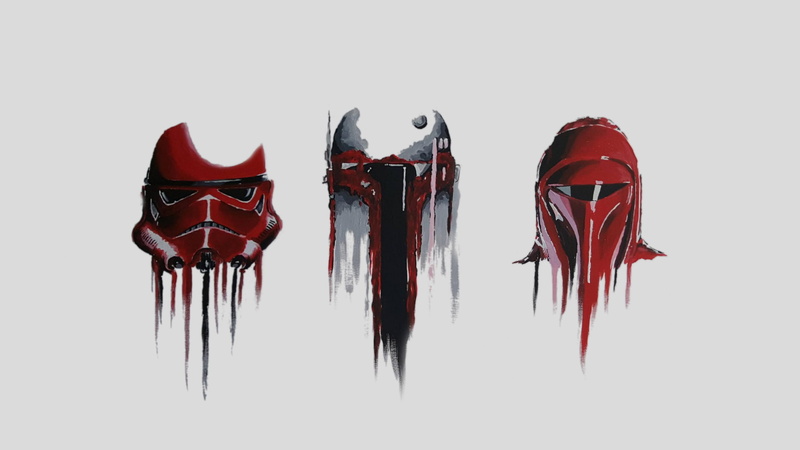 Boba Fett, artwork, minimalism, Star Wars, stormtrooper, 1080P, render