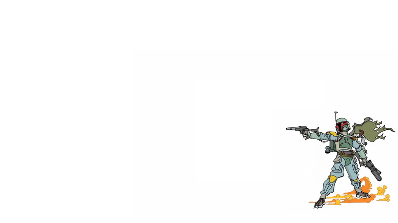 1080P, Star Wars, Boba Fett, minimalism