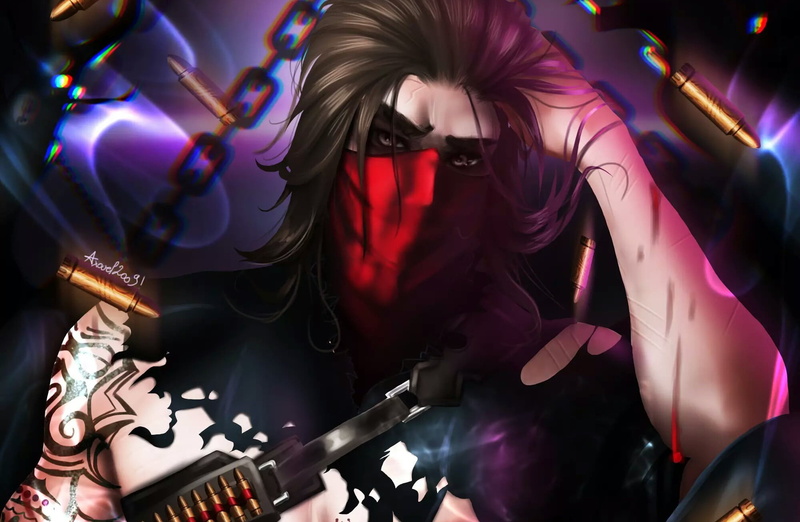 aggression, human body part, obscured face, Erron Black, Mortal Kombat, equipment, performance, nightclub, haired, axouel2009, nightlife, 1080P, occupation