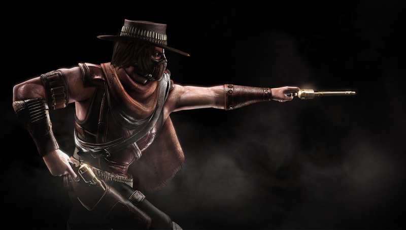 young adult, studio shot, adult, holding, weapon, one person, human limb, indoors, black background, gun, clothing, mortal kombat x erron black, hat, waist up