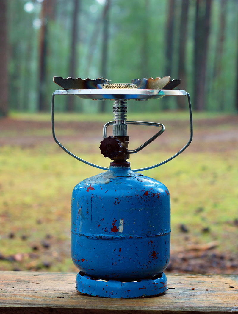 tree, energy, playground, equipment, cooking, fuel, blue, focus on foreground, wood - material, day, gas, park, 2K, plant, camping trip, park - man made space