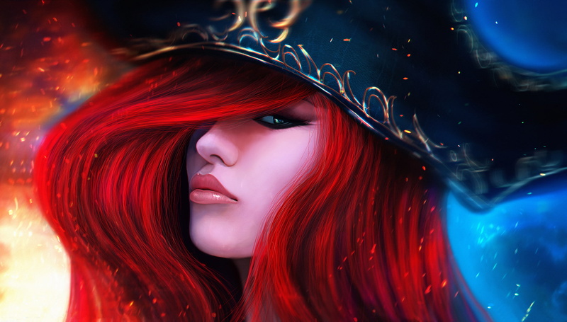 art, league of legends, bounty hunter, 1080P, face, girl