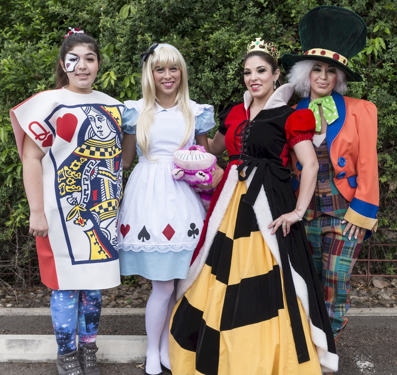 leisure activity, front view, people, portrait, girls, Costumes, walking, teenager, togetherness, young adult, Parade, fun, 4K, four, emotion, happiness