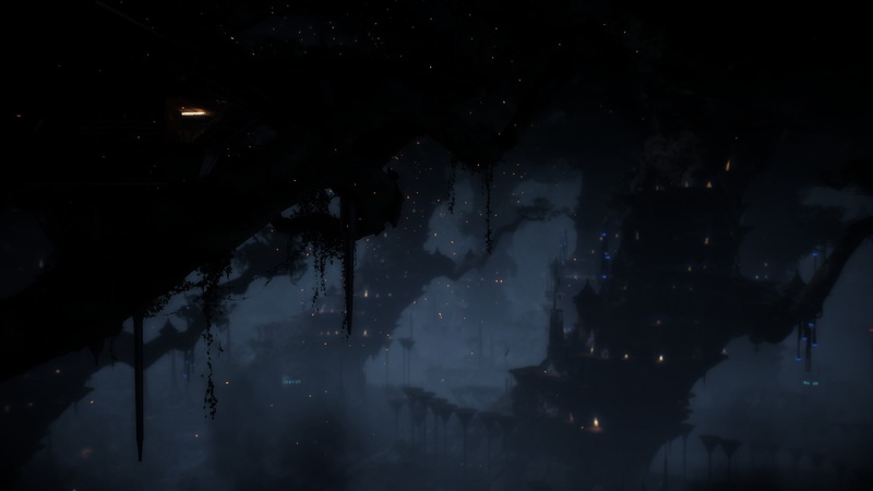 Kashyyyk (Star Wars), silhouette, architecture, contemplation, building exterior, city, skyscraper, illuminated, outdoors, reflection, 1080P, built structure