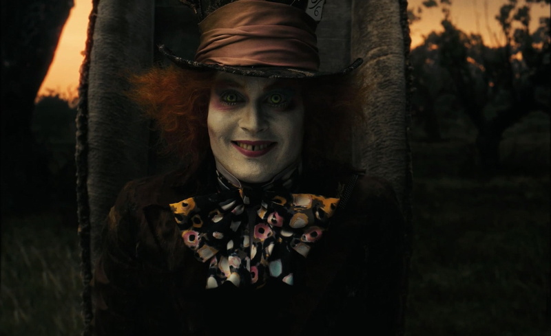 alice, plant, mouth open, hat, mad, johnny depp, headshot, beautiful woman, looking at camera, lifestyles, nature, young adult, mad hatter, front view