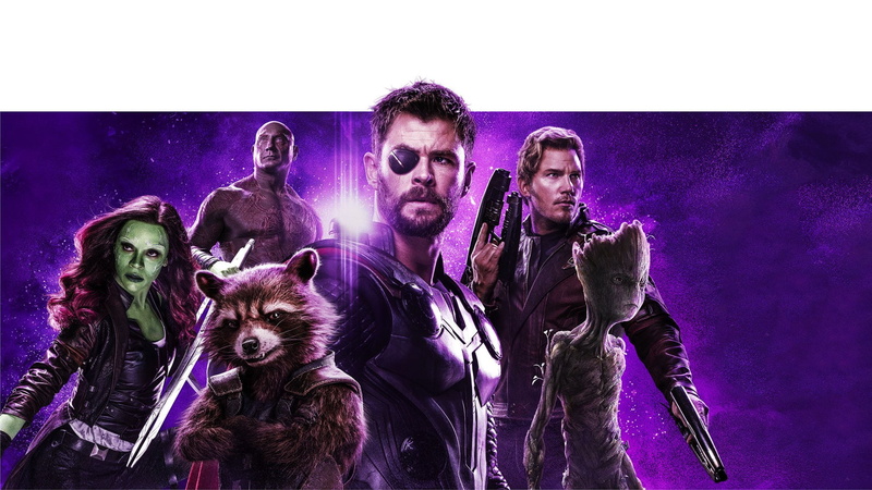 Star Lord, Drax The Destroyer, Gamora, Groot, Thor, Avengers: Infinity War, Rocket Raccoon, Guardians of the Galaxy, 1080P, Movie