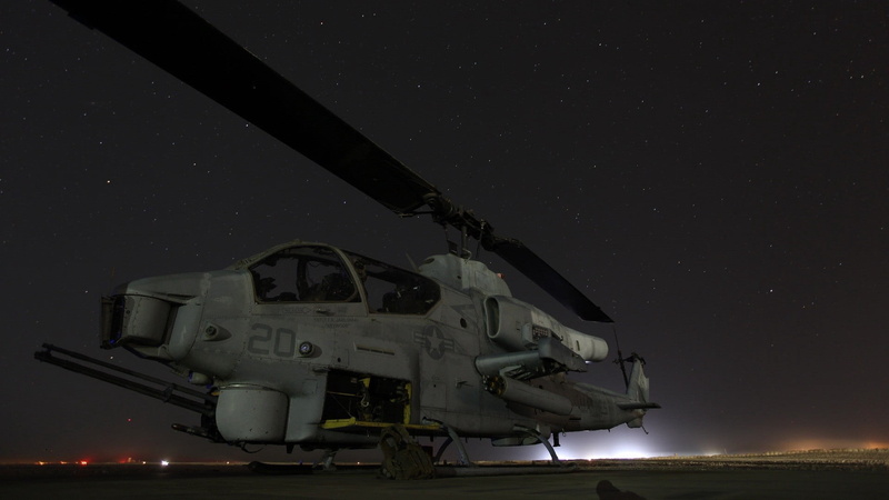 night, military, gray, ah-1 cobra, technology, army, helicopter, nature, cockpit, 1080P, transportation, black, air Vehicle, low angle view, war, no people