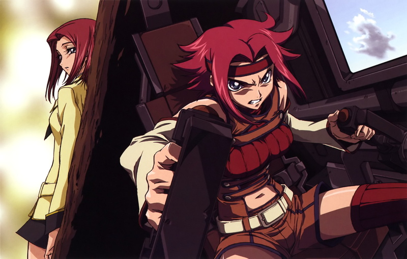 2K, Code Geass, Kallen Stadtfeld, anime, anime girls