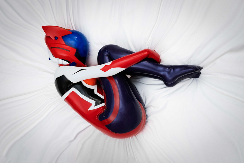 helmet, latex bodysuit, 4K, women, latex, white background, Asuka Langley Soryu, Neon Genesis Evangelion, plugsuit, cosplay