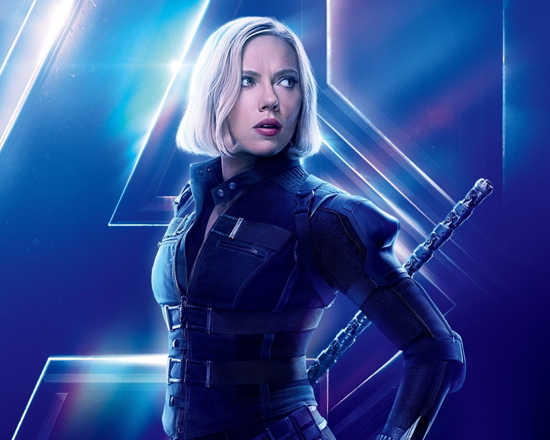 Black Widow, White Hair, Avengers, scarlett, Avengers: Infinity War, Marvel Comics, 1080P, Weapon, Zipper, Green Eyes, Scarlett Johansson, Movie, Bodysuit