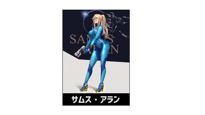 bodysuit, high heeled shoes, Azto Dio, Video Game Heroes, 2K, gun, white background, video game characters, weapon, Samus Aran, pistol, drawing, blonde