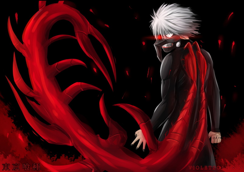 Kakuja (Tokyo Ghoul), Kagune (Tokyo Ghoul), 1080P, Ken Kaneki, Anime, White Hair, Tokyo Ghoul, Bodysuit, White Eyes, Boy, Teeth, Mask