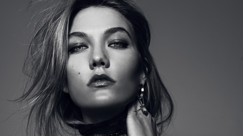 4K, Karlie Kloss, Monochrome, Models